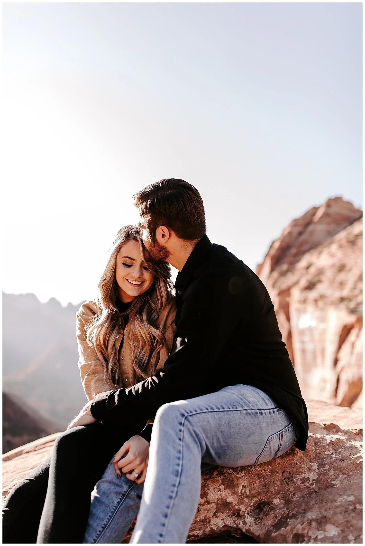 Utah Adventurous Engagement Session Zion National Park — Jenna Raad
